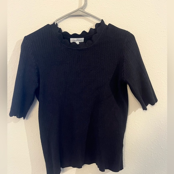 Women's Black Sweater short sleeve - Picture 1 of 2